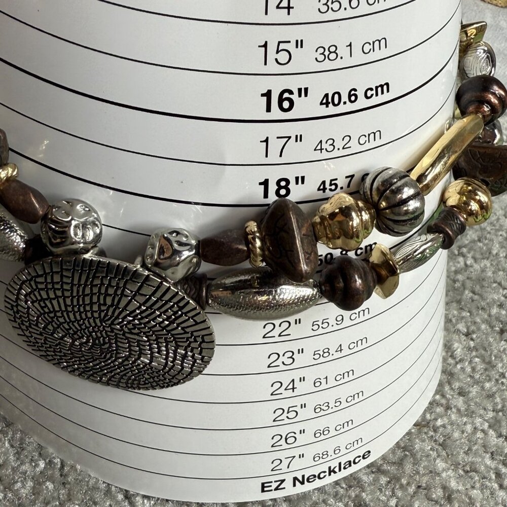 Chicos Multi-Strand Beaded Statement Necklace Wit… - image 6